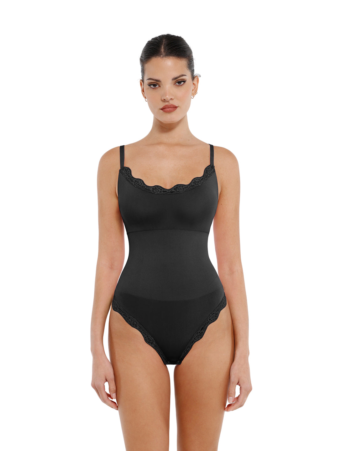 Seamless Laced Thong Bodysuit