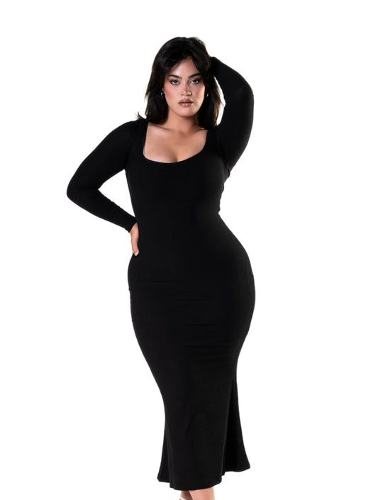 Long Sleeve Sculpting Shapewear Dress