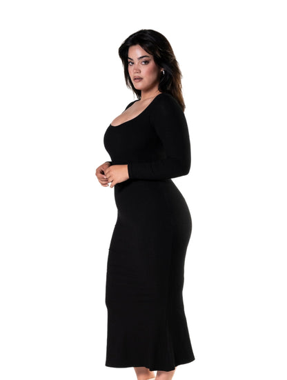 Long Sleeve Sculpting Shapewear Dress
