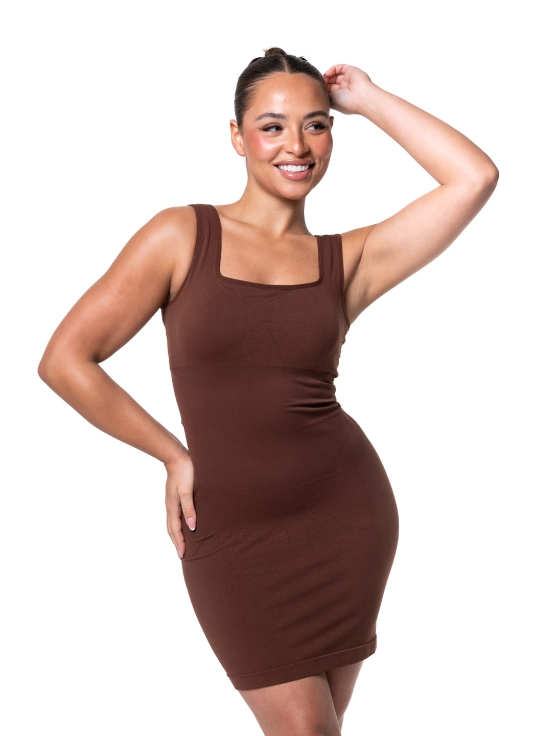 Square Neck Seamless Shapewear Mini Dress